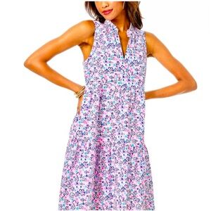 Lily Pulitzer Novella swing mini dress multi fun sun repeat ditsy NWT size M